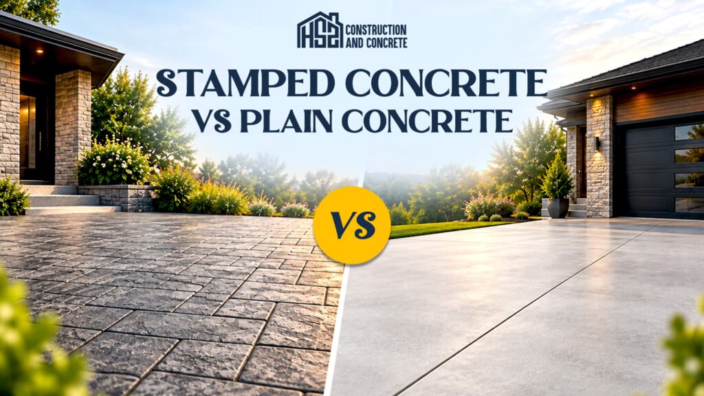 Stamped Concrete vs Plain Concrete: Which Is Better for Ontario Homes?