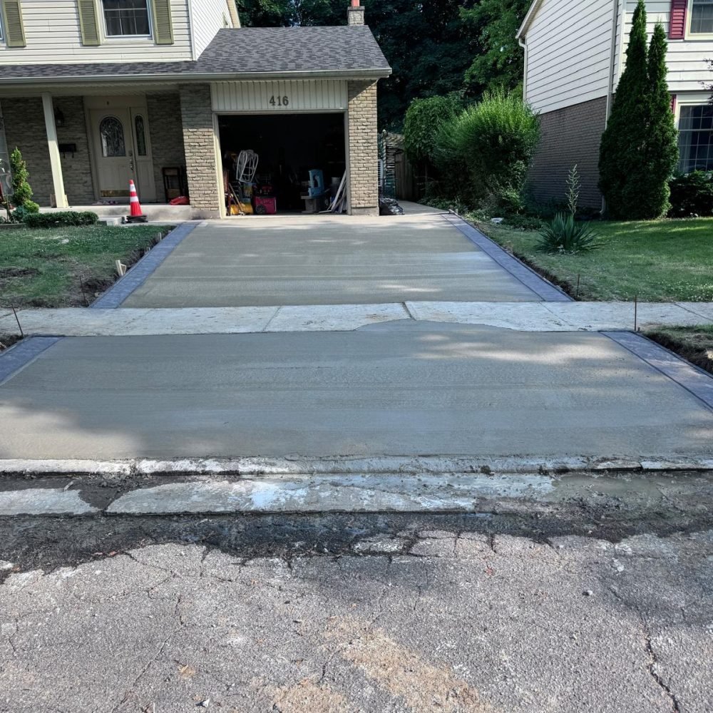 Concrete driveway