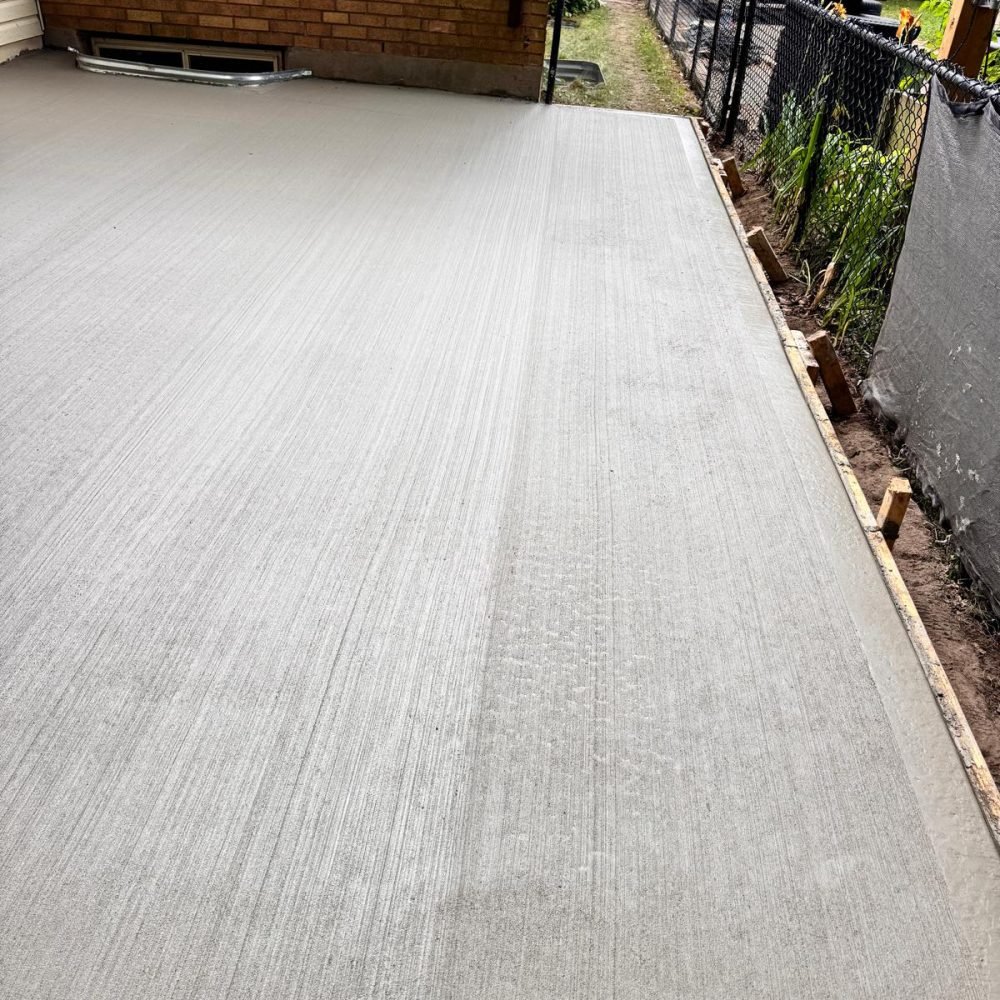 concrete driveway installation
